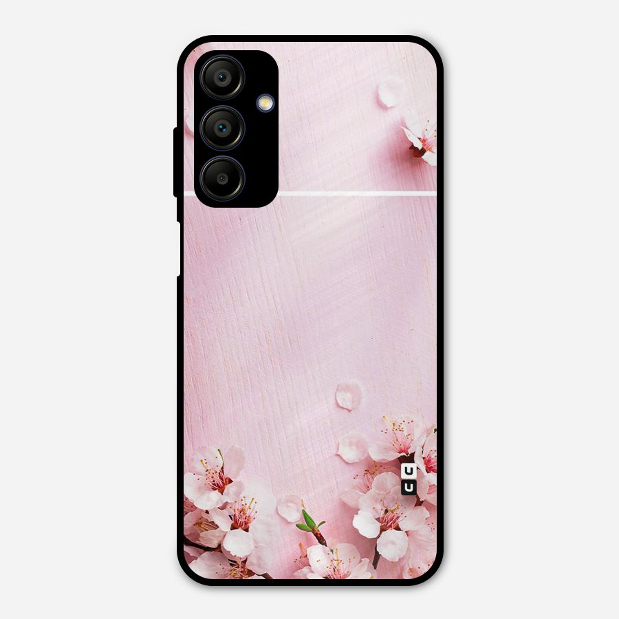Blossom Frame Pink Metal Back Case for Galaxy A15 5G