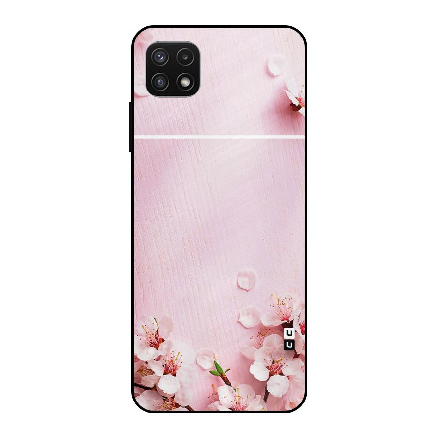 Blossom Frame Pink Metal Back Case for Galaxy A22 5G