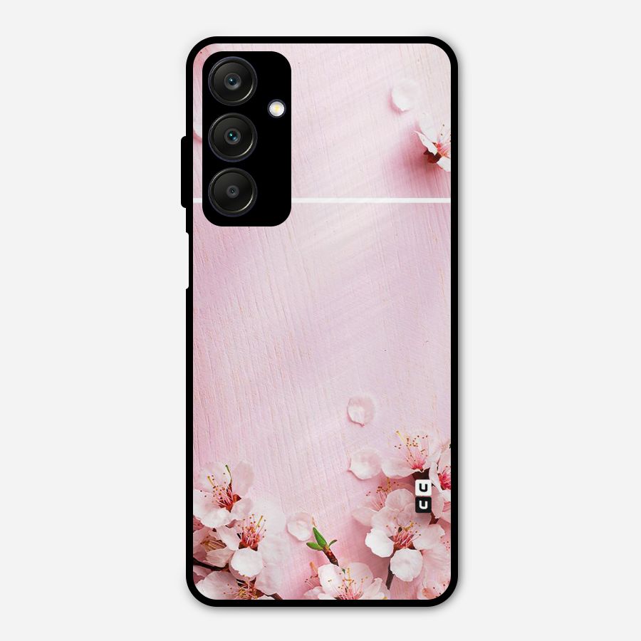 Blossom Frame Pink Metal Back Case for Galaxy A25 5G