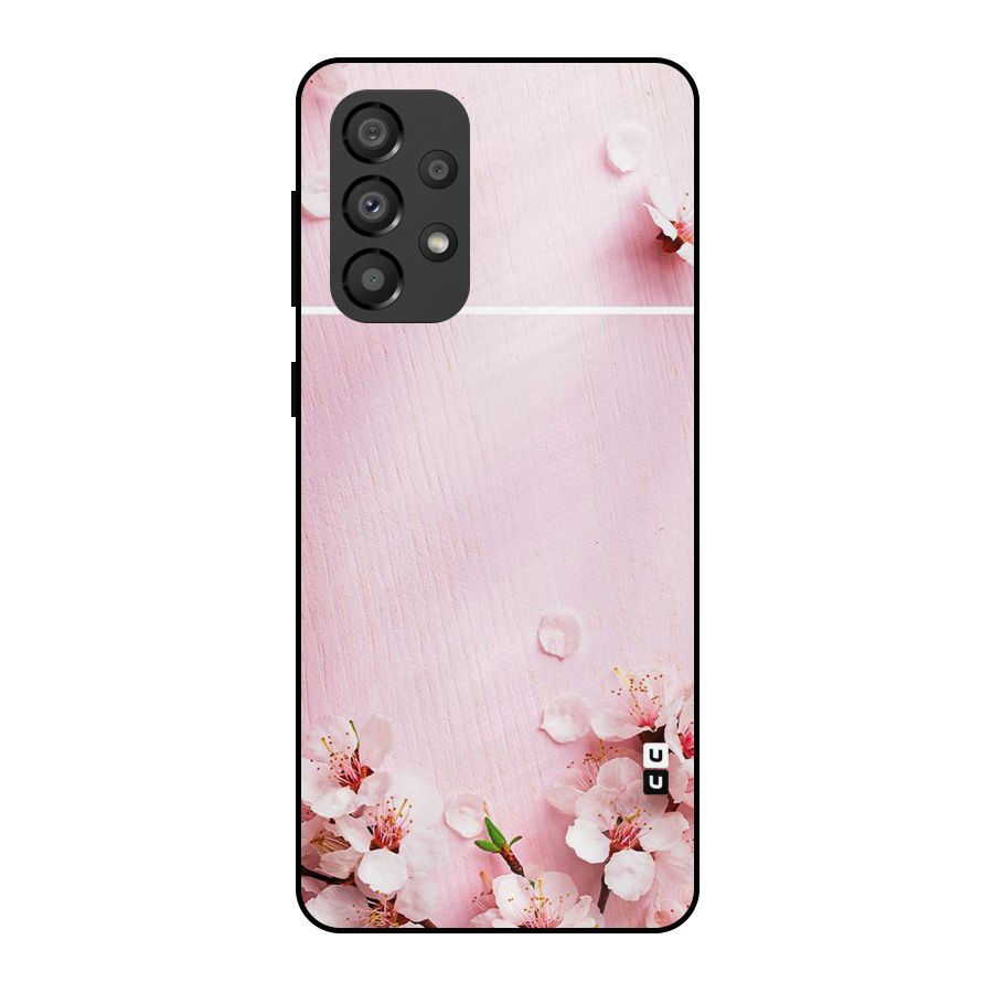 Blossom Frame Pink Metal Back Case for Galaxy A33 5G