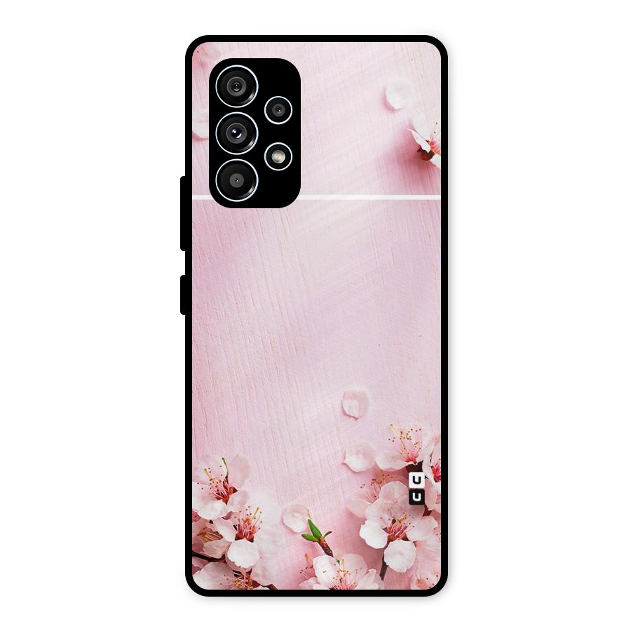 Blossom Frame Pink Metal Back Case for Galaxy A53 5G