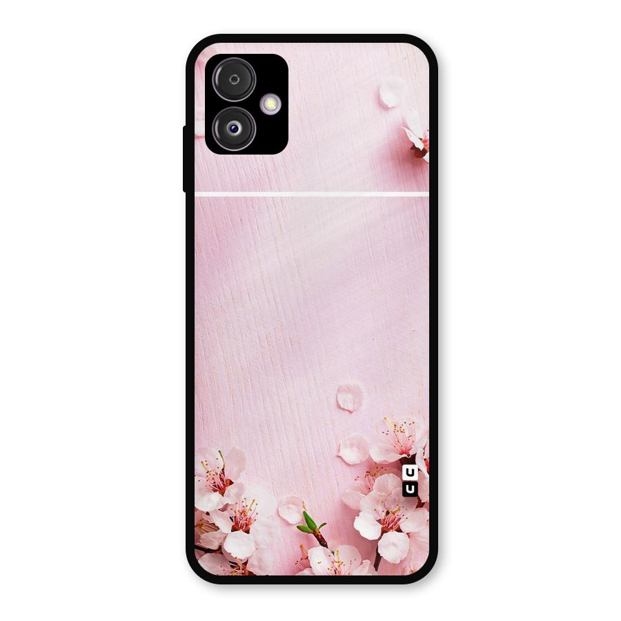 Blossom Frame Pink Metal Back Case for Galaxy F14
