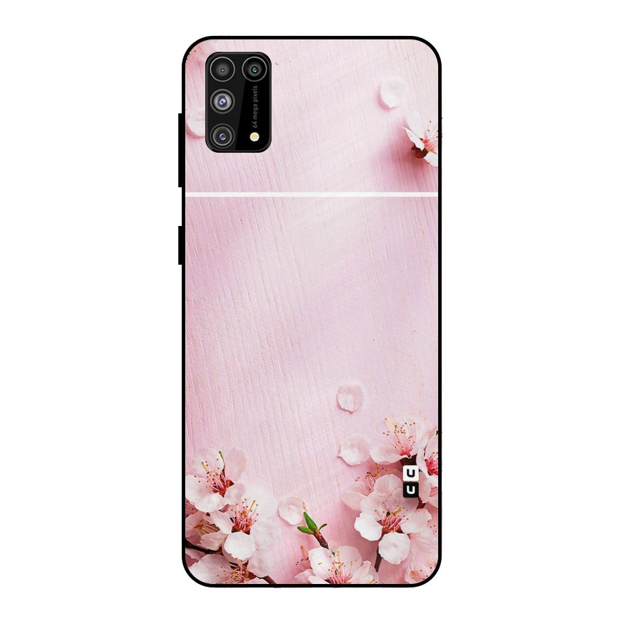 Blossom Frame Pink Metal Back Case for Galaxy F41