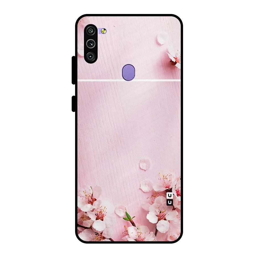 Blossom Frame Pink Metal Back Case for Galaxy M11