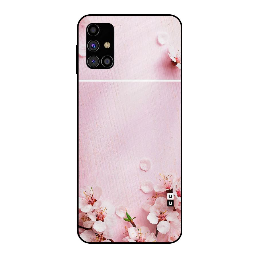 Blossom Frame Pink Metal Back Case for Galaxy M31s