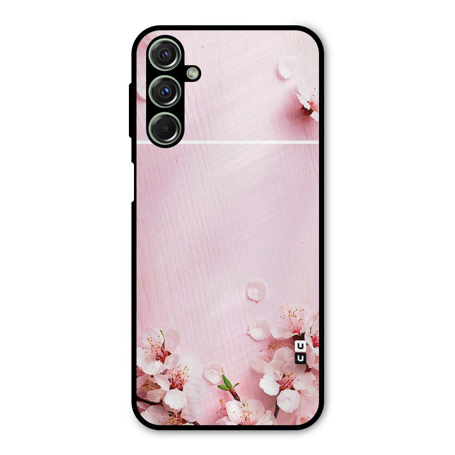 Blossom Frame Pink Metal Back Case for Galaxy M34