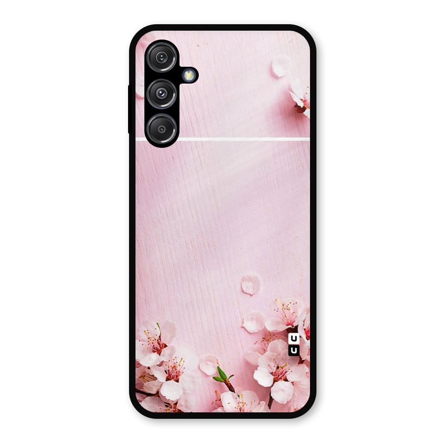 Blossom Frame Pink Metal Back Case for Galaxy M34 5G