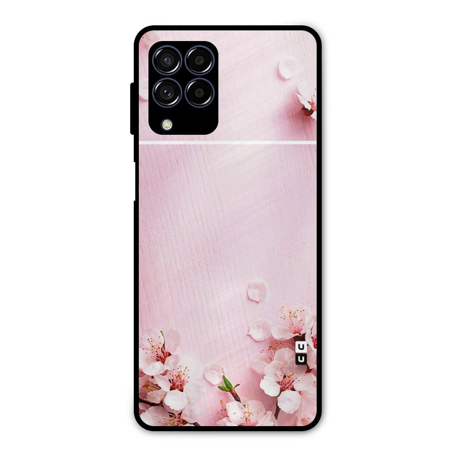 Blossom Frame Pink Metal Back Case for Galaxy M53 5G