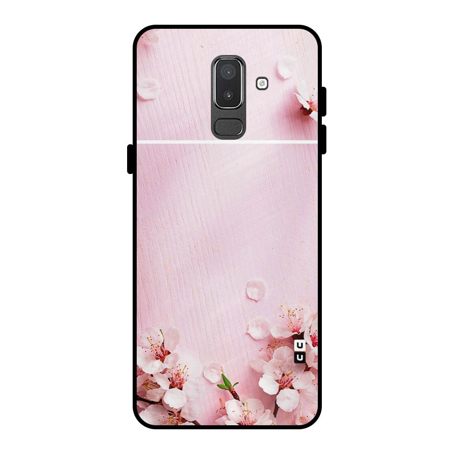 Blossom Frame Pink Metal Back Case for Galaxy On8 (2018)