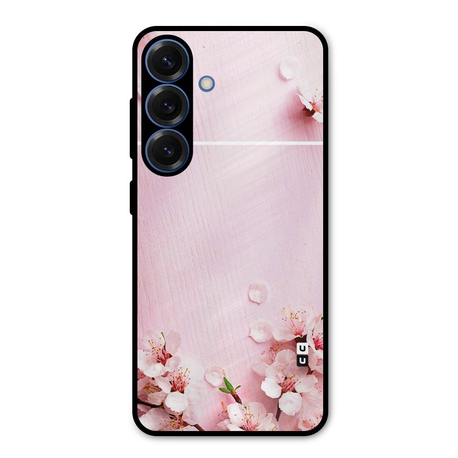 Blossom Frame Pink Metal Back Case for Galaxy S25
