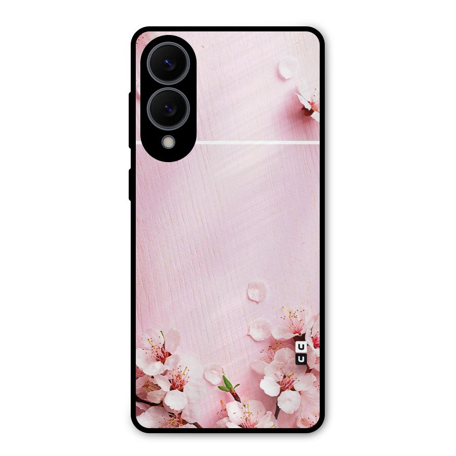 Blossom Frame Pink Metal Back Case for Galaxy S25 Edge