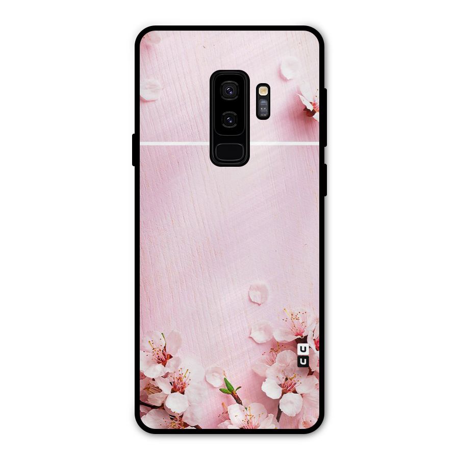 Blossom Frame Pink Metal Back Case for Galaxy S9 Plus