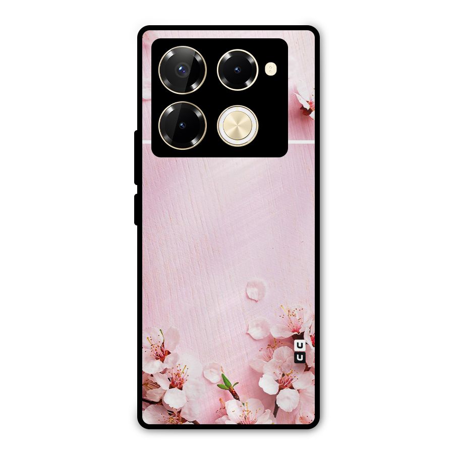 Blossom Frame Pink Metal Back Case for Infinix Note 40 Pro Plus