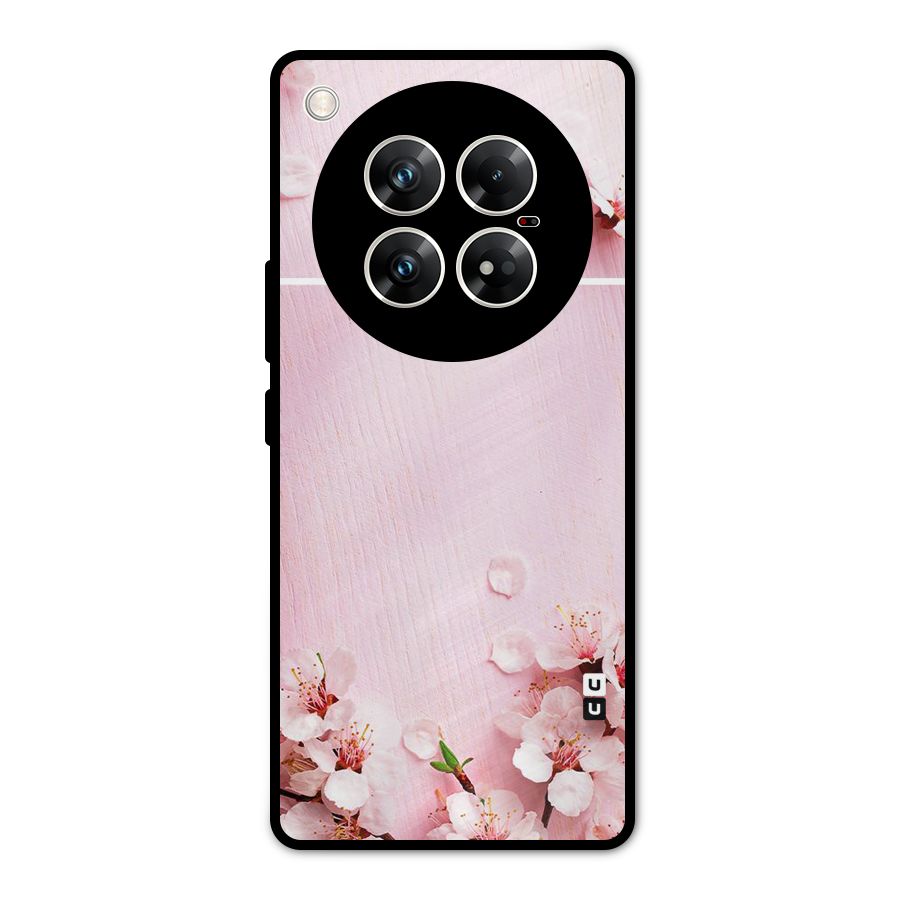 Blossom Frame Pink Metal Back Case for Infinix Zero 40 5G