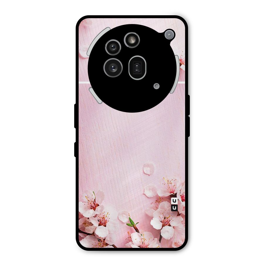 Blossom Frame Pink Metal Back Case for Nothing Phone 3a Pro