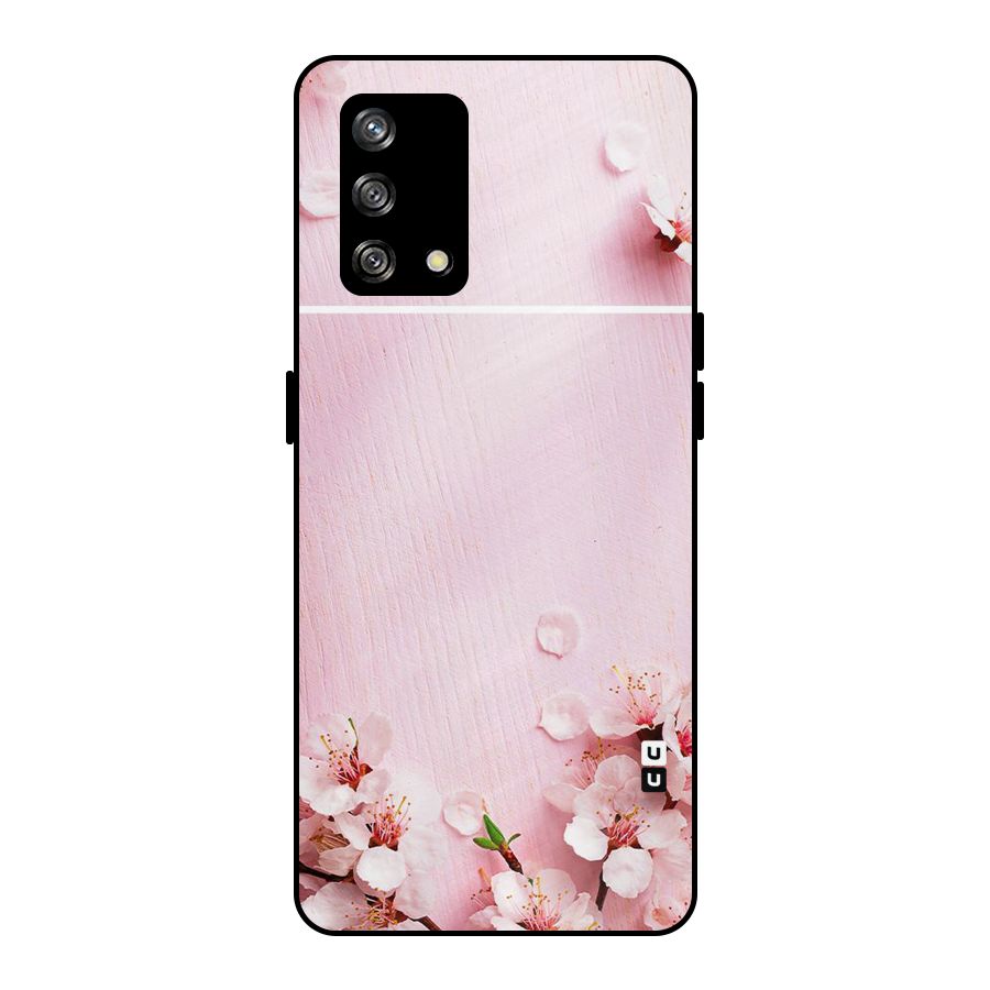 Blossom Frame Pink Metal Back Case for Oppo F19s