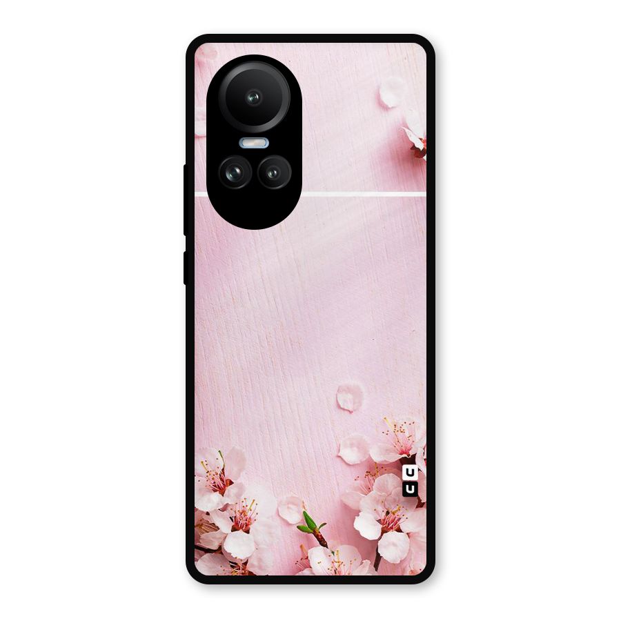 Blossom Frame Pink Metal Back Case for Oppo Reno10 Pro