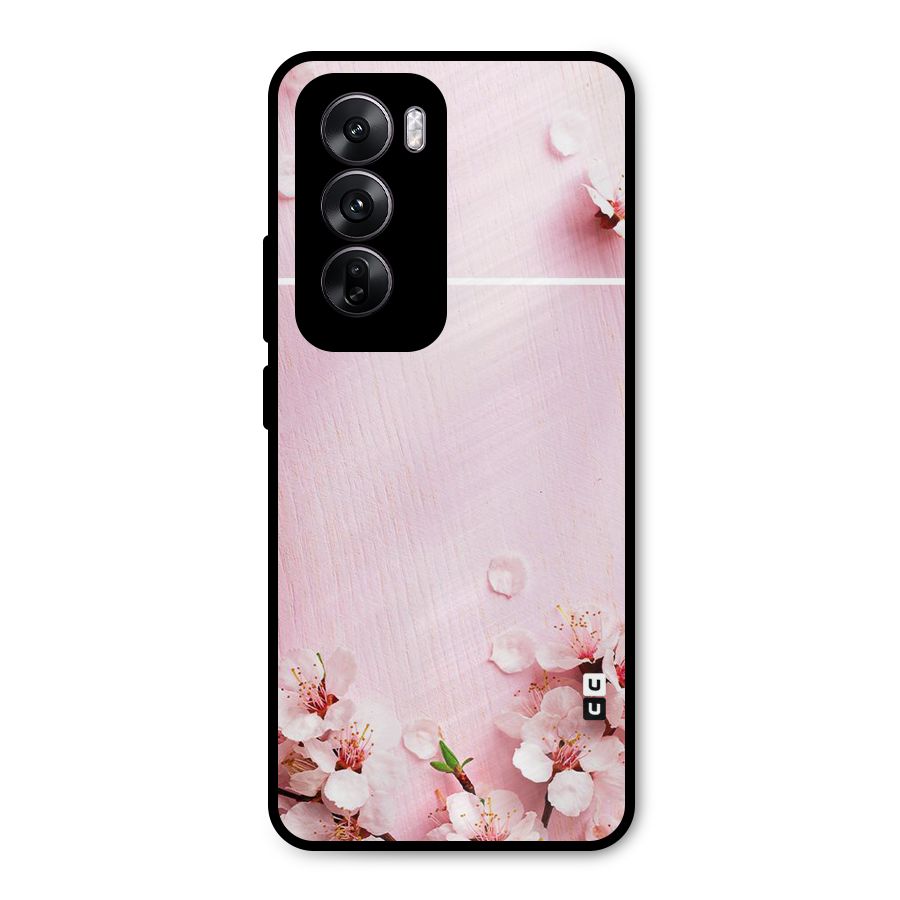 Blossom Frame Pink Metal Back Case for Oppo Reno12