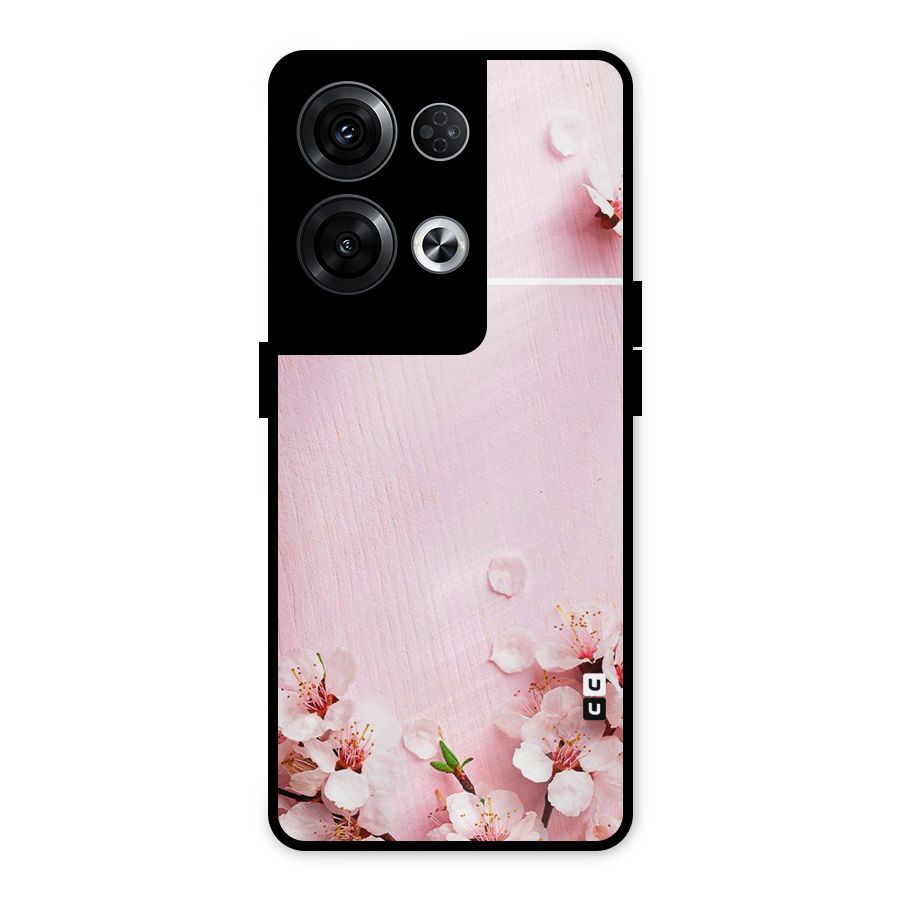 Blossom Frame Pink Metal Back Case for Oppo Reno8 Pro 5G