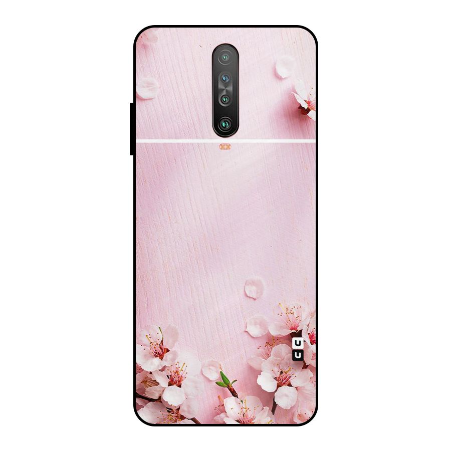 Blossom Frame Pink Metal Back Case for Poco X2