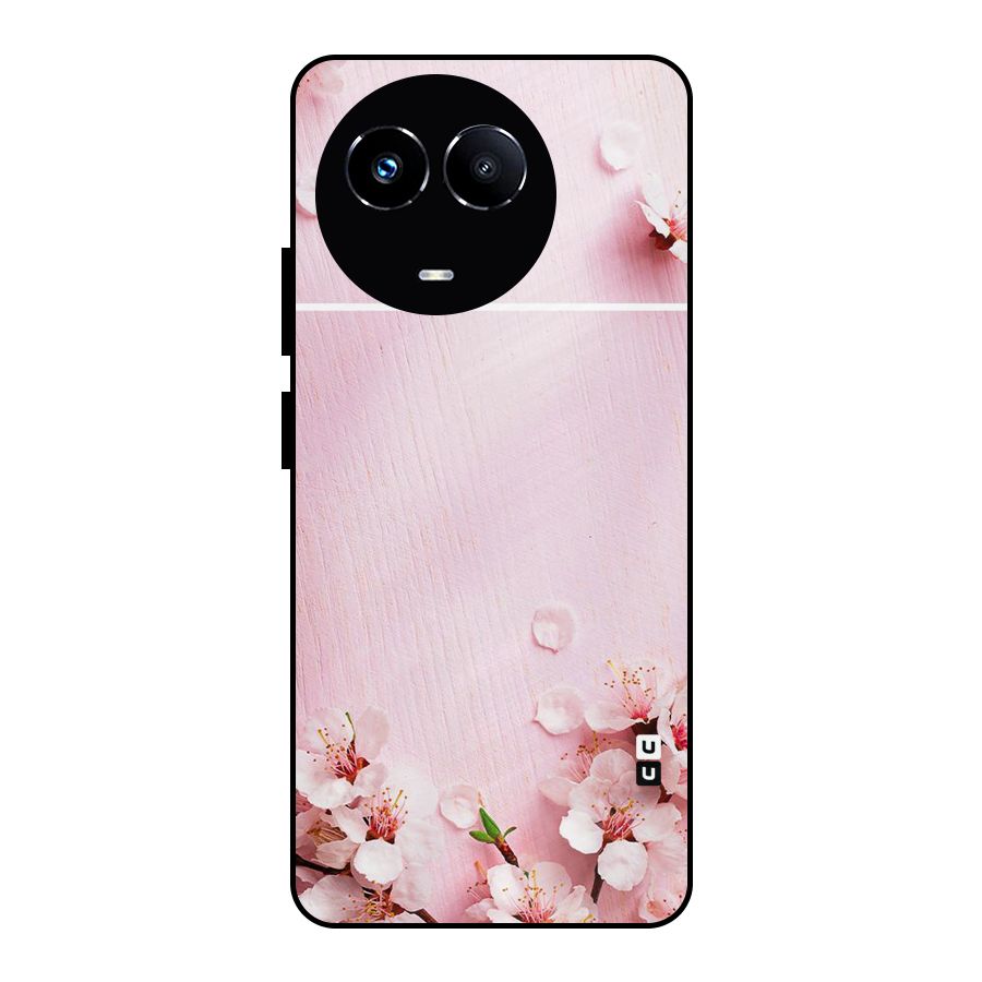 Blossom Frame Pink Metal Back Case for Realme 11X