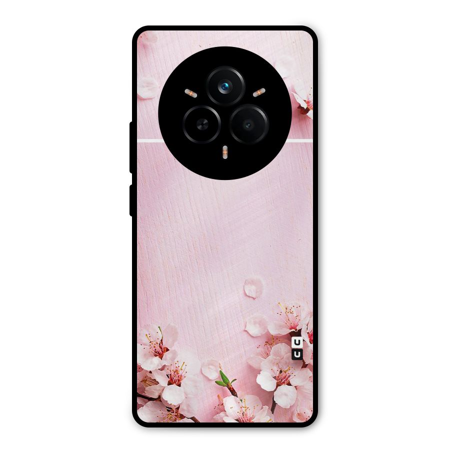 Blossom Frame Pink Metal Back Case for Realme 14 Pro Plus