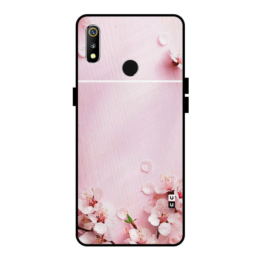 Blossom Frame Pink Metal Back Case for Realme 3
