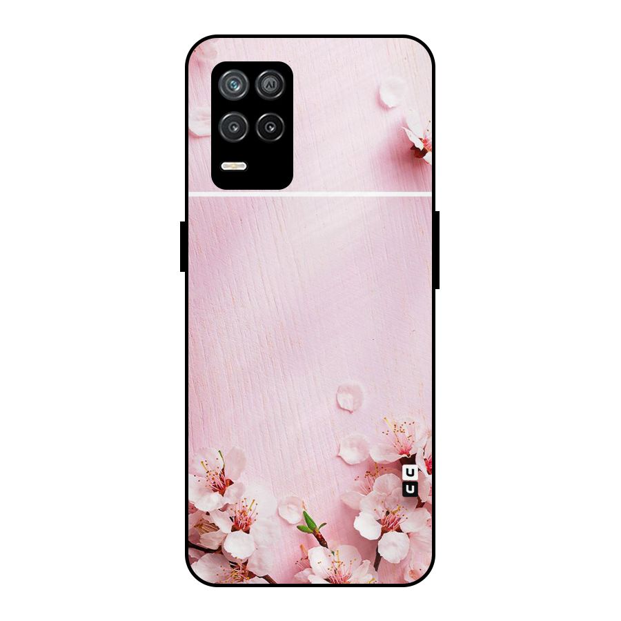 Blossom Frame Pink Metal Back Case for Realme 8 5G