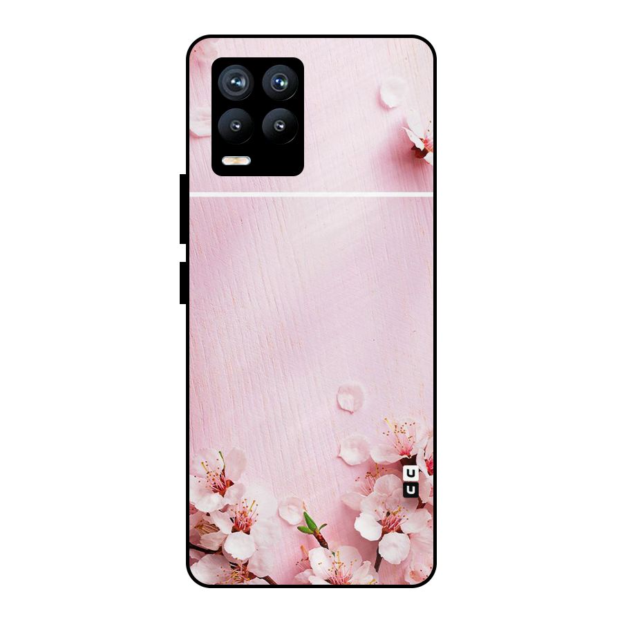 Blossom Frame Pink Metal Back Case for Realme 8 Pro