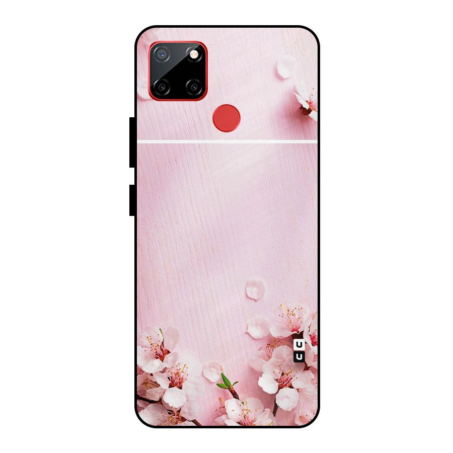 Blossom Frame Pink Metal Back Case for Realme C12