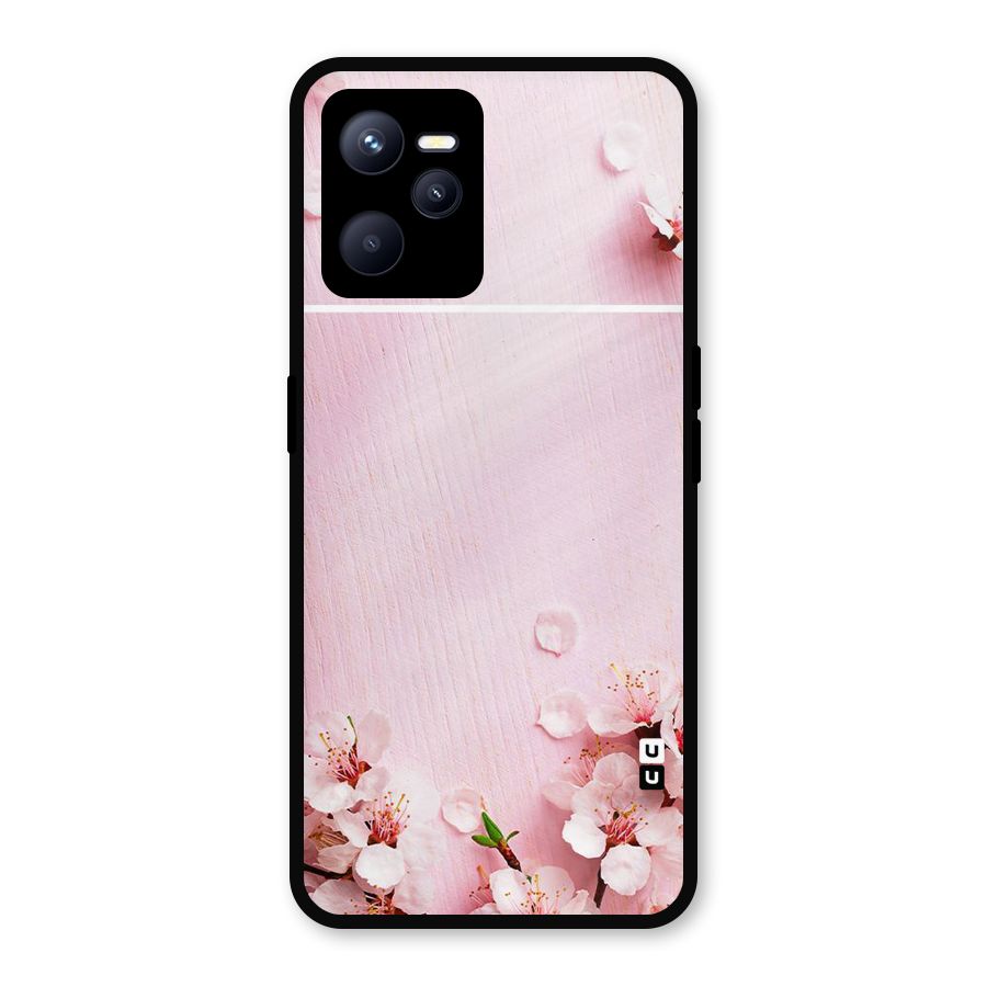 Blossom Frame Pink Metal Back Case for Realme C35