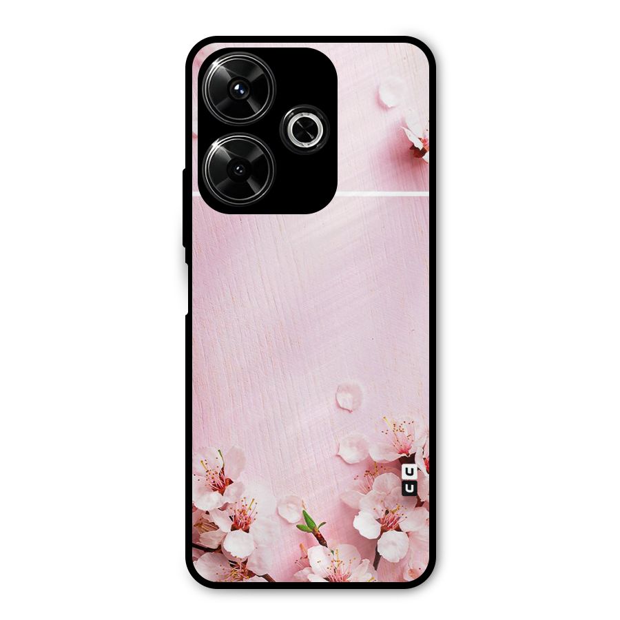 Blossom Frame Pink Metal Back Case for Redmi 13 5G