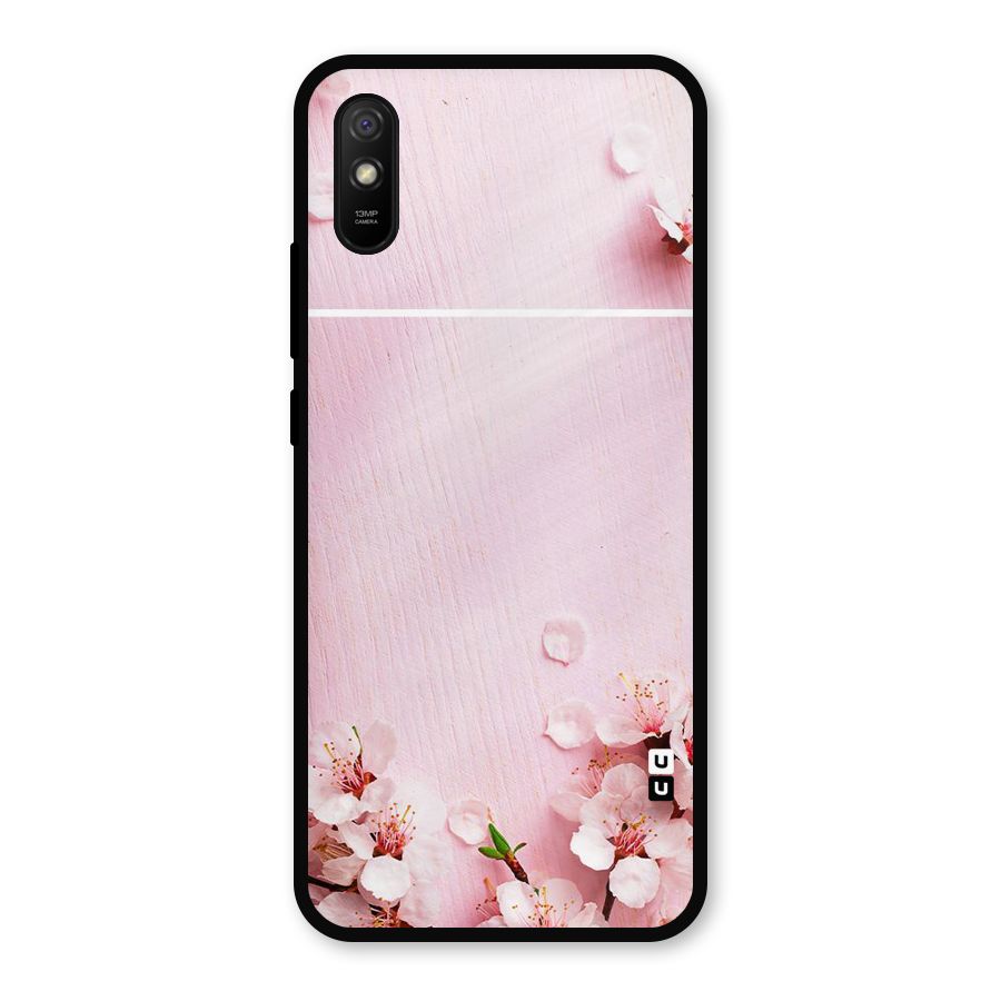 Blossom Frame Pink Metal Back Case for Redmi 9a