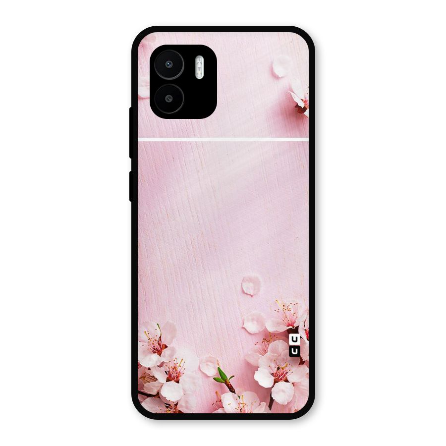 Blossom Frame Pink Metal Back Case for Redmi A2