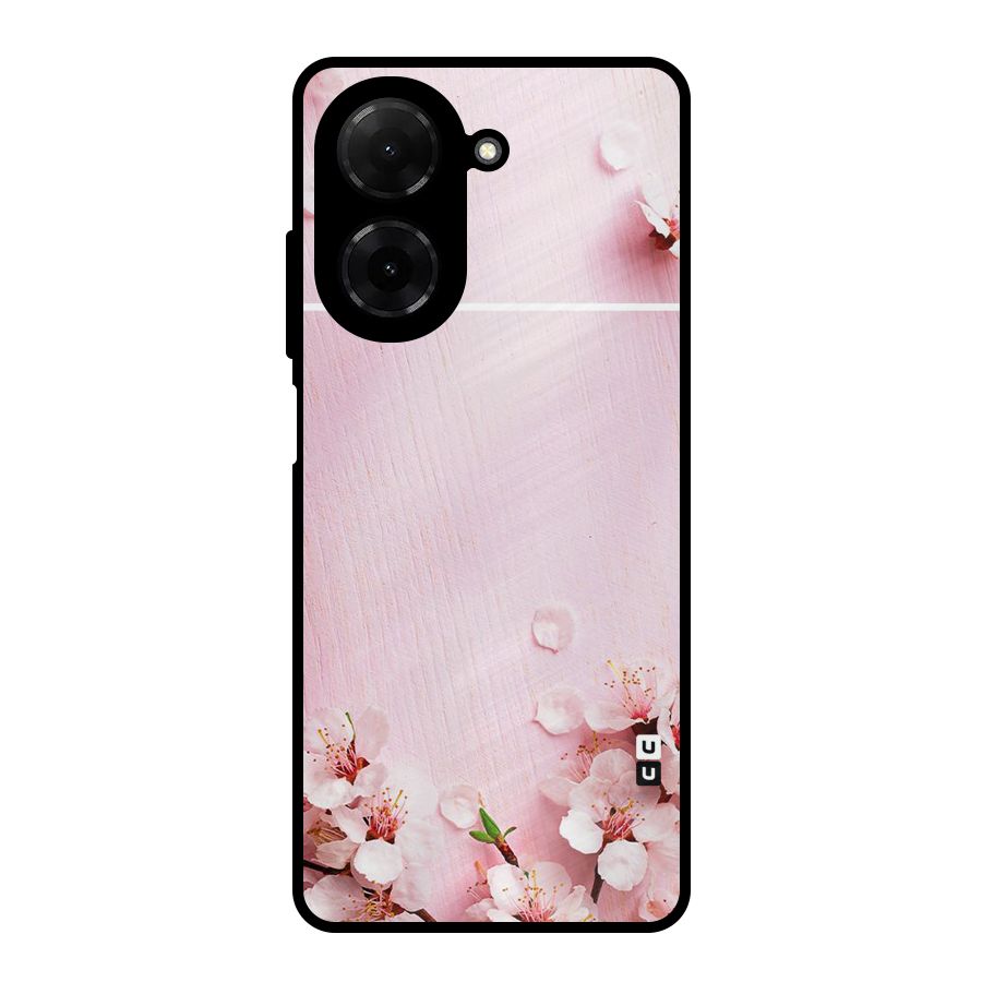 Blossom Frame Pink Metal Back Case for Redmi A5 4G