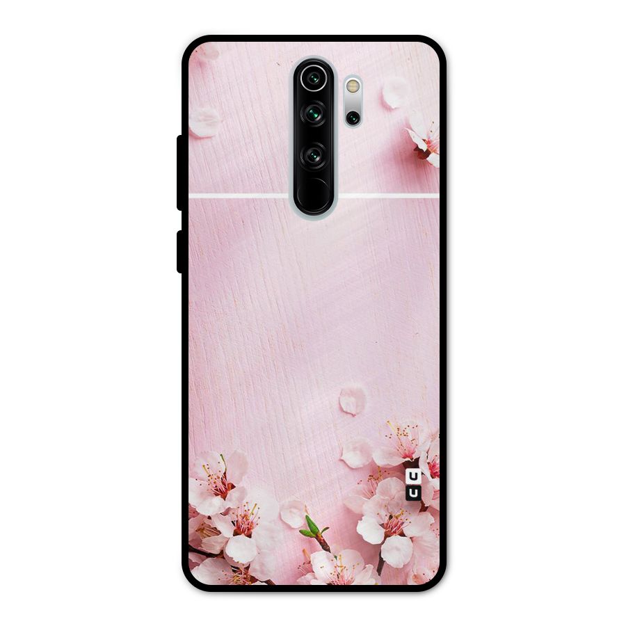 Blossom Frame Pink Metal Back Case for Redmi Note 8 Pro