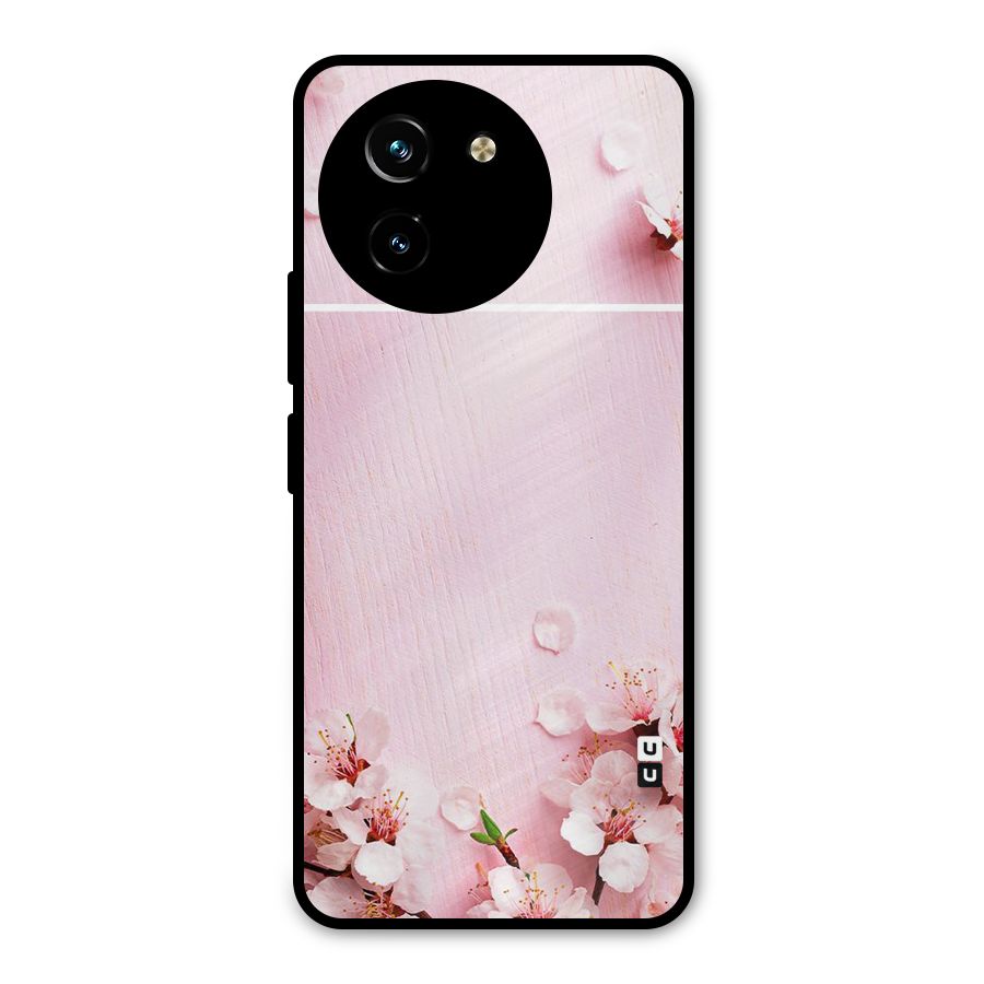 Blossom Frame Pink Metal Back Case for Vivo T3x
