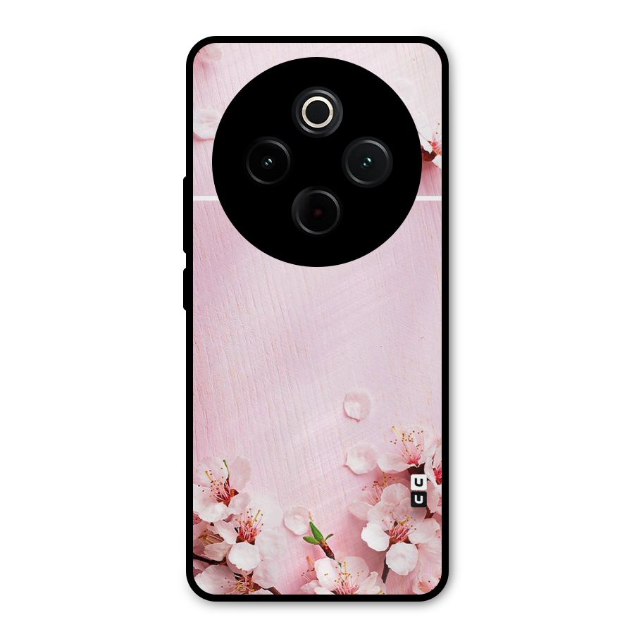 Blossom Frame Pink Metal Back Case for Vivo T4