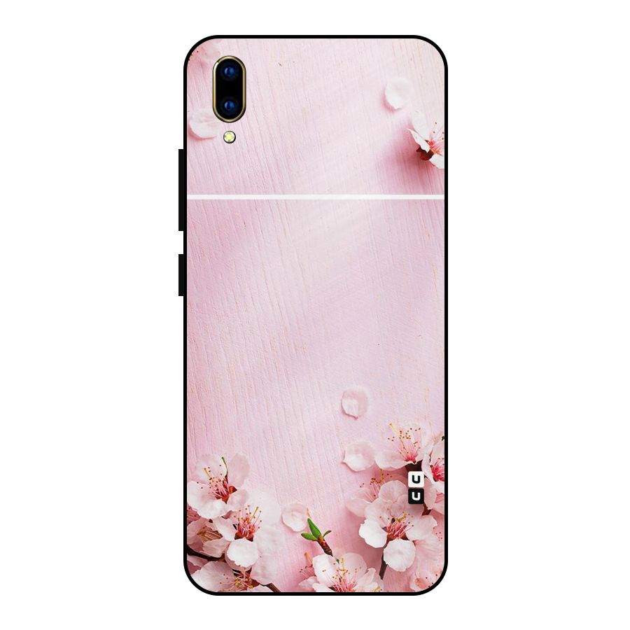 Blossom Frame Pink Metal Back Case for Vivo V11 Pro
