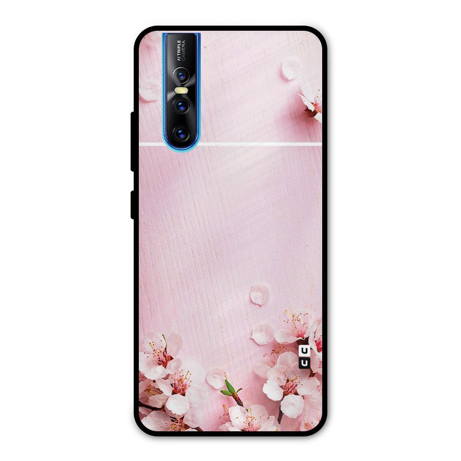 Blossom Frame Pink Metal Back Case for Vivo V15 Pro