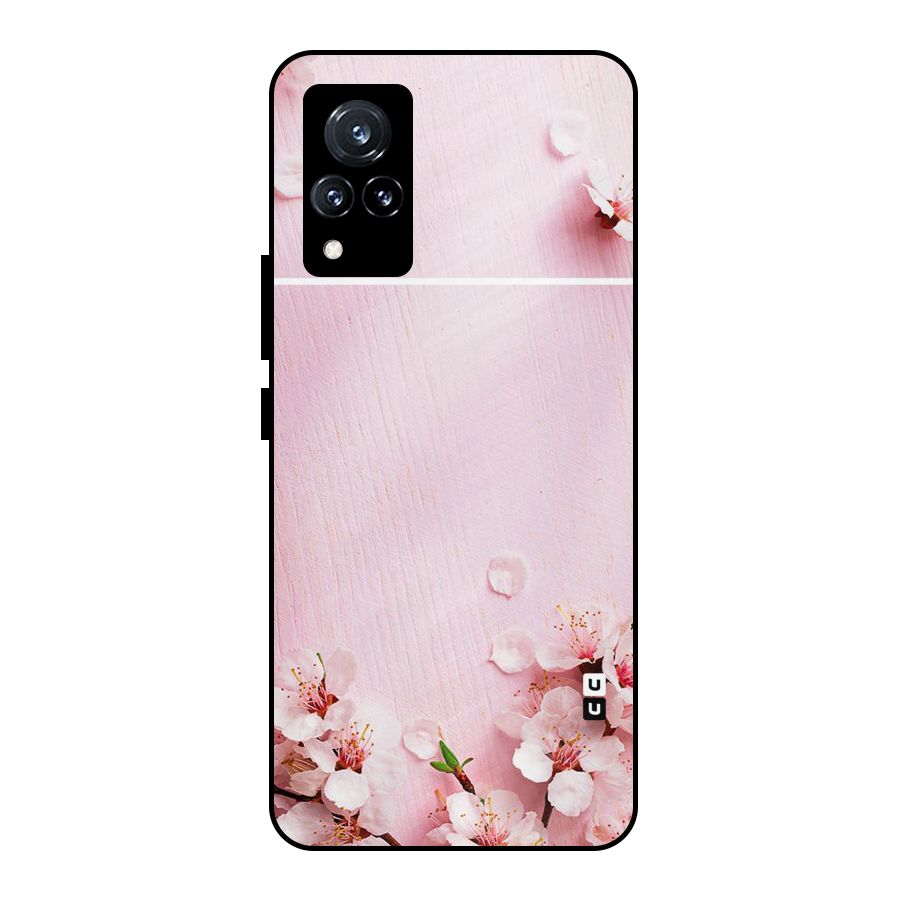 Blossom Frame Pink Metal Back Case for Vivo V21 5G