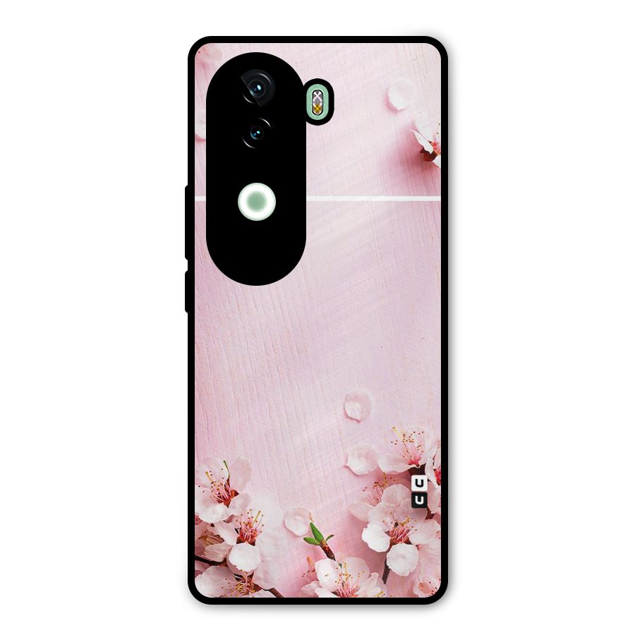 Blossom Frame Pink Metal Back Case for Vivo V40e
