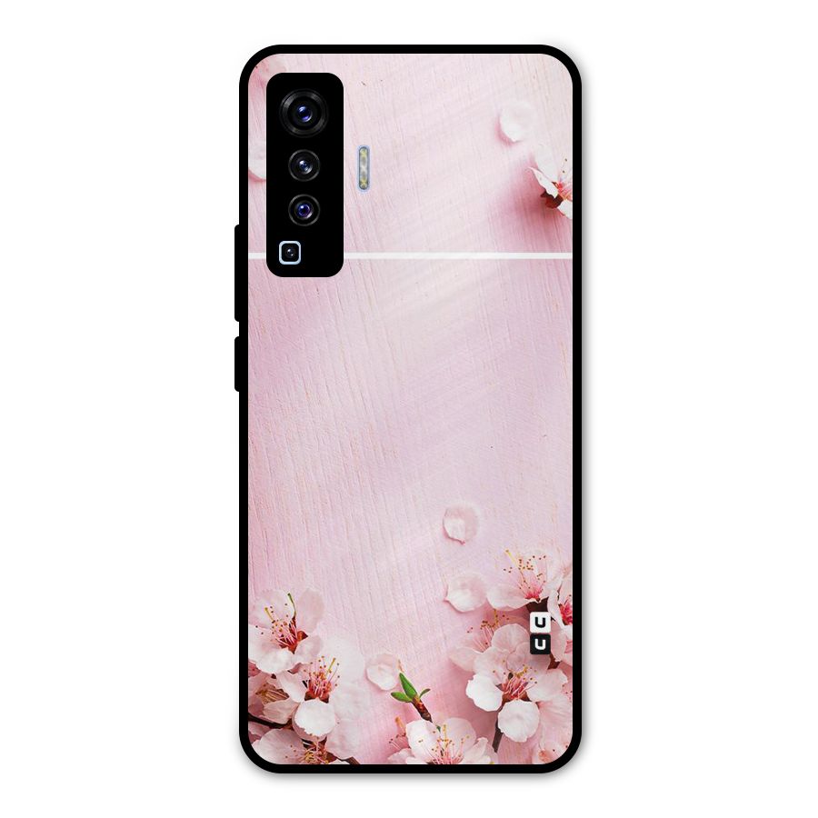 Blossom Frame Pink Metal Back Case for Vivo X50