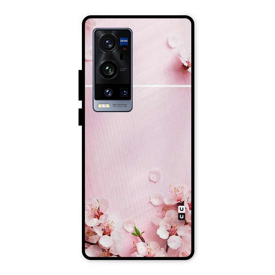 Blossom Frame Pink Metal Back Case for Vivo X60 Pro Plus