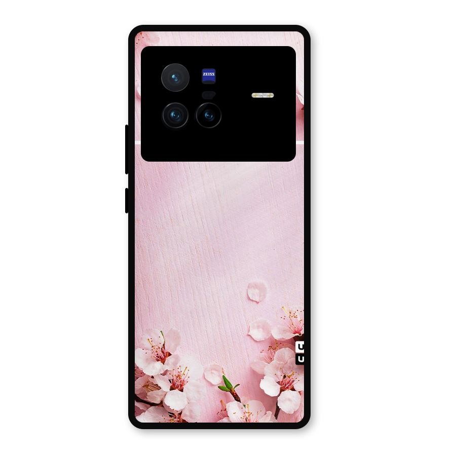 Blossom Frame Pink Metal Back Case for Vivo X80
