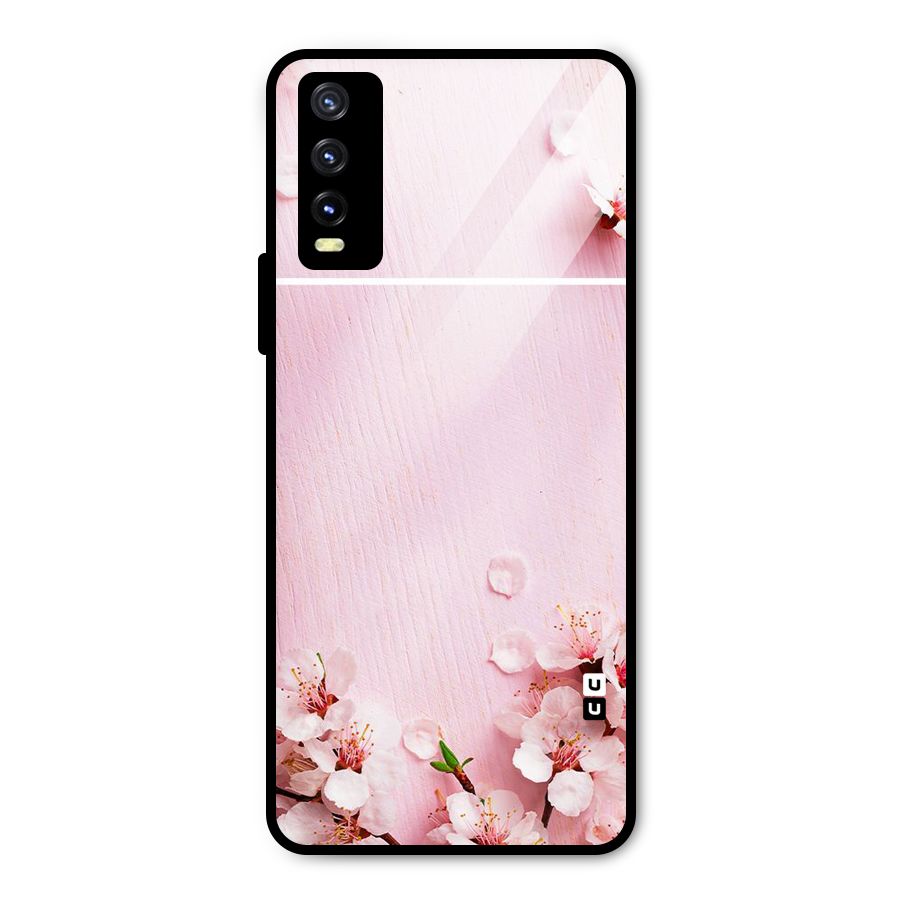 Blossom Frame Pink Metal Back Case for Vivo Y20
