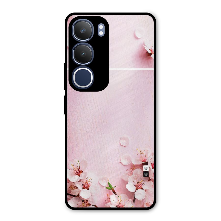 Blossom Frame Pink Metal Back Case for Vivo Y29