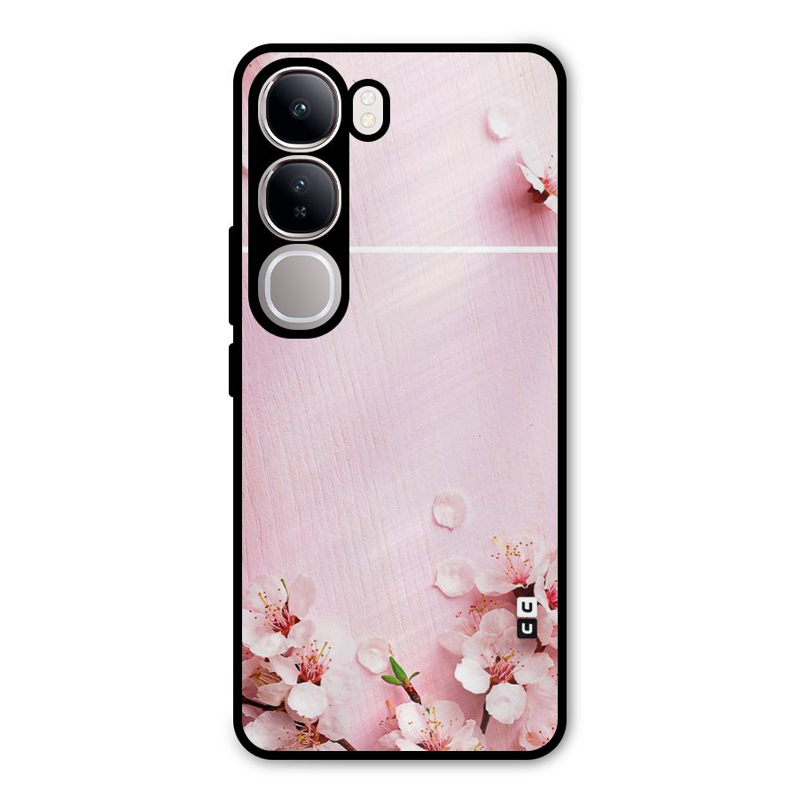 Blossom Frame Pink Metal Back Case for Vivo Y300