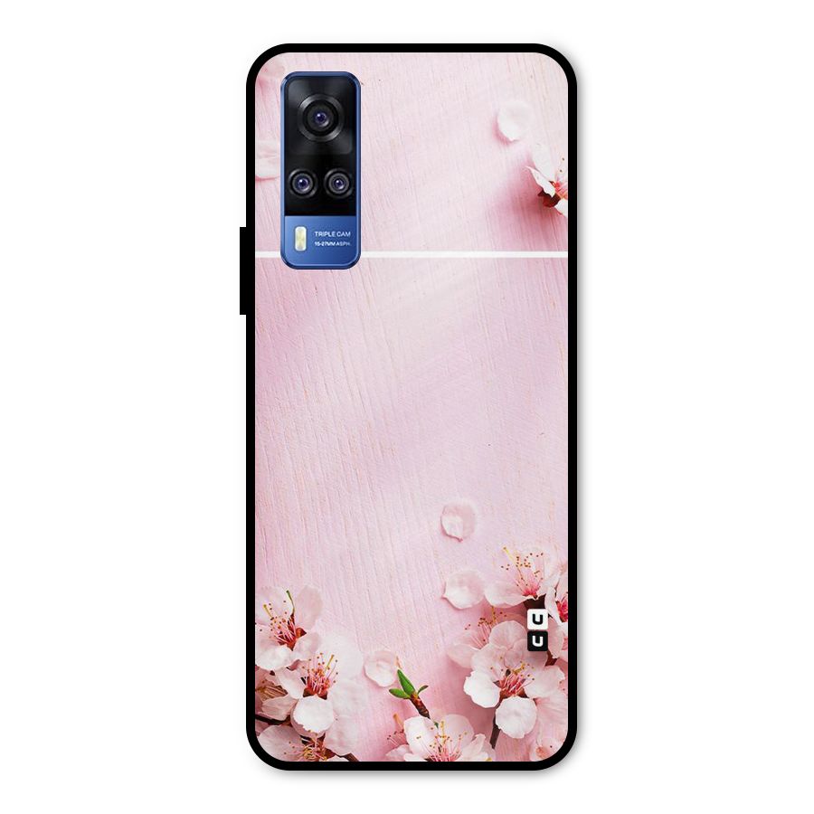 Blossom Frame Pink Metal Back Case for Vivo Y31