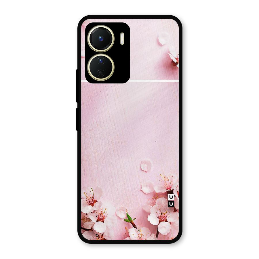 Blossom Frame Pink Metal Back Case for Vivo Y56